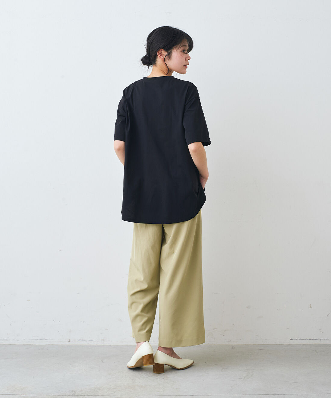 IEDIT|IEDIT[イディット]　猛暑に負けない さらっと速乾メッシュトップス|モデル身長：163cm　着用サイズ：M