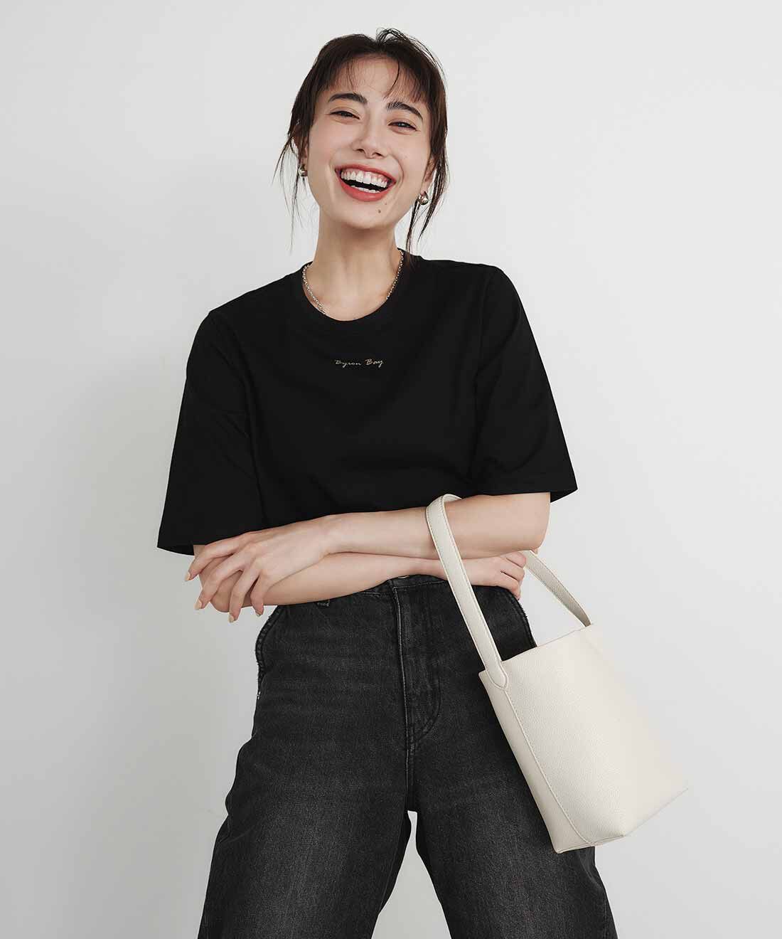 IEDIT | 接触冷感がうれしいワンポイントロゴTシャツ