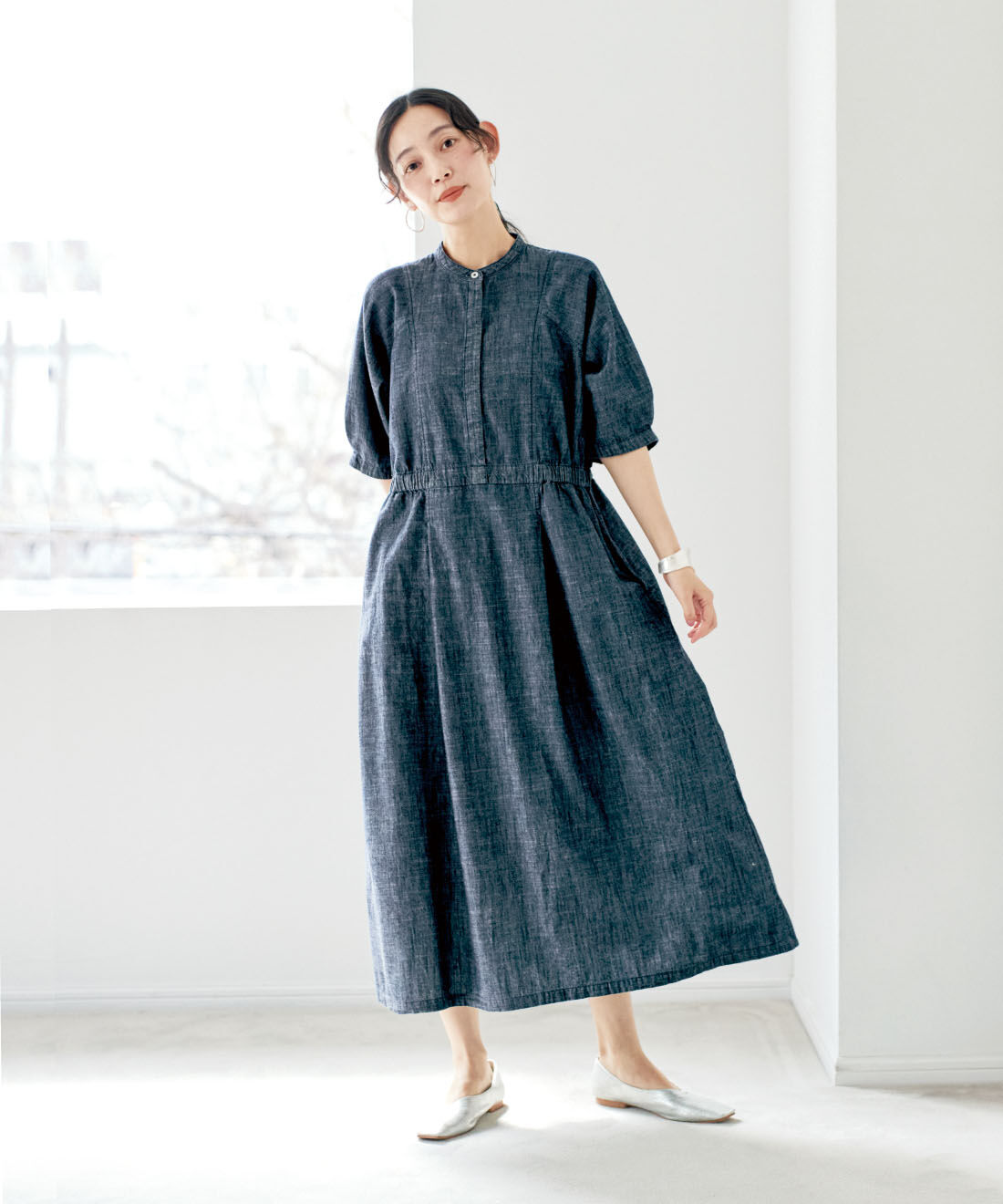 and myera | シックシンプルなデニム ワンピース