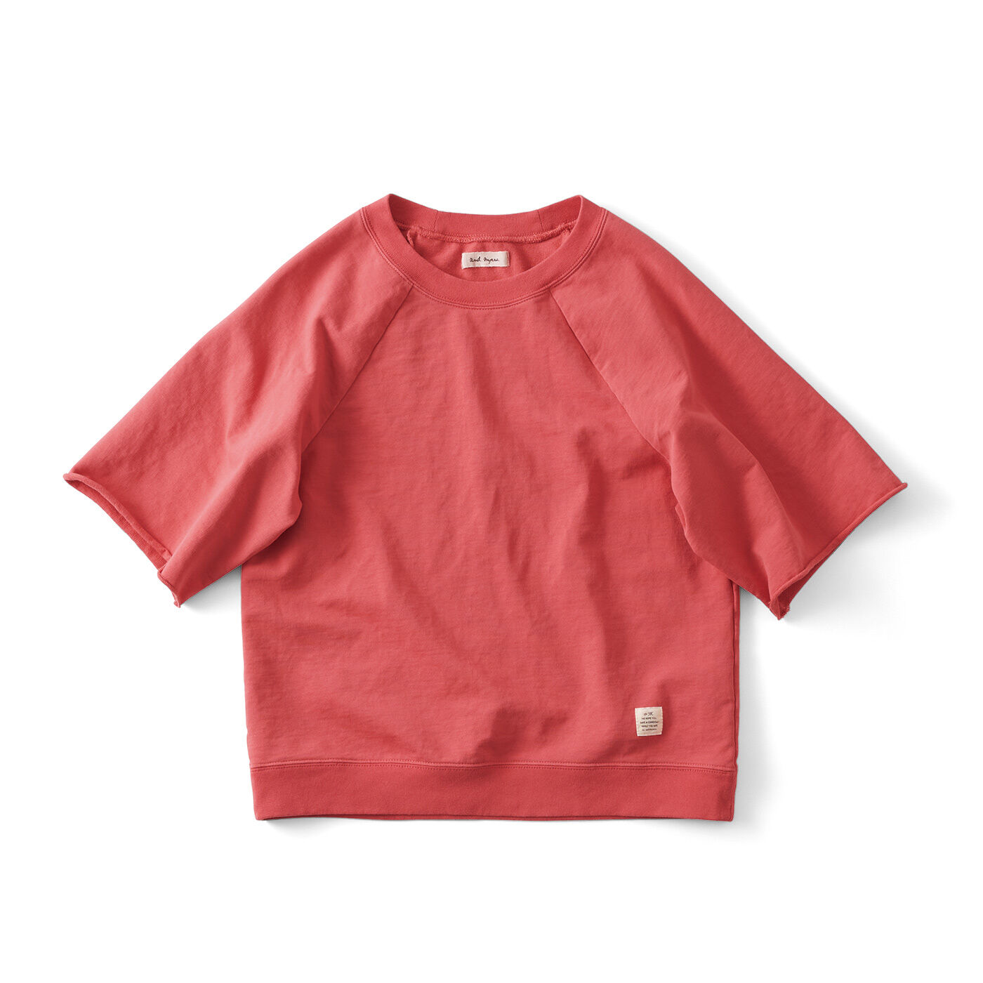 and myera | 裏毛生地 ヴィンテージライク Tシャツ ピンク