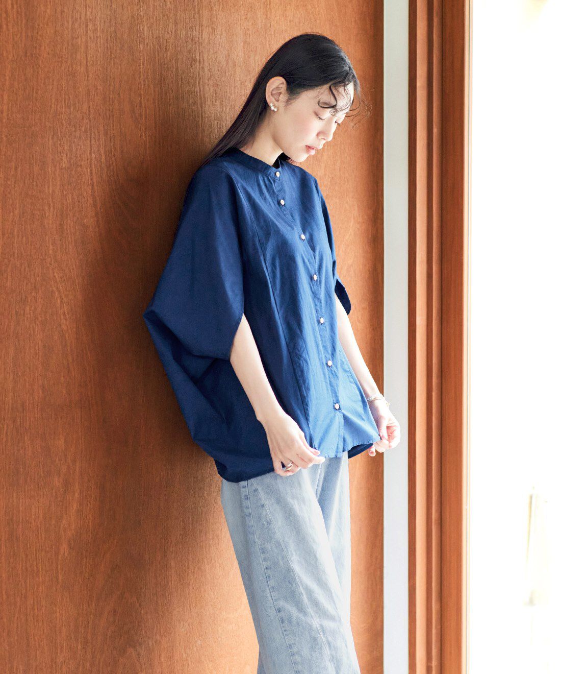 and myera|コクーンシャツのコーディネート
