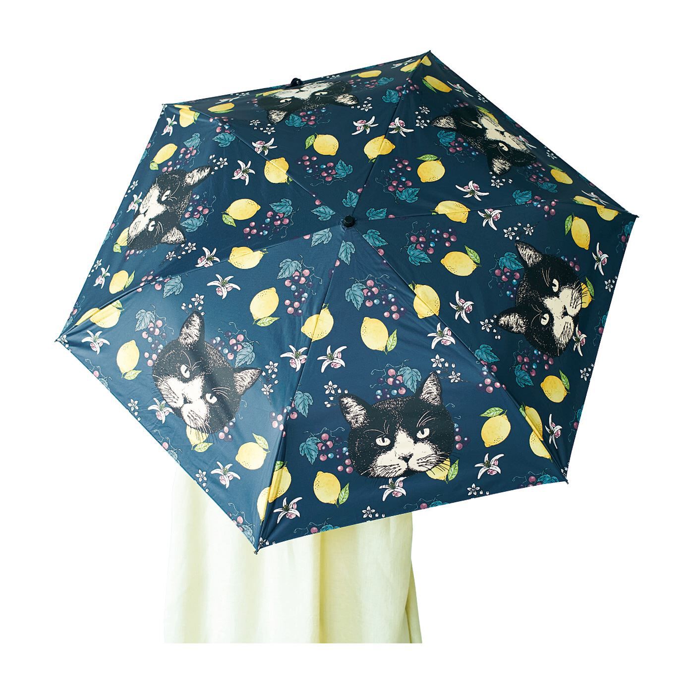 猫部|nemunoki paper item&times;猫部　猫と実りのUVカット晴雨兼用折りたたみ傘