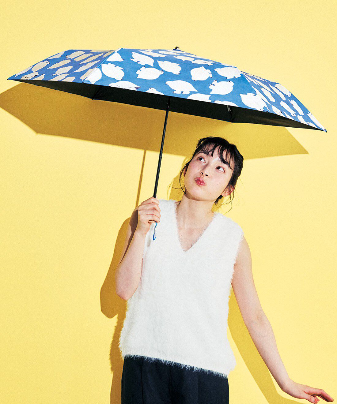 YOU+MORE!|YOU＋MORE！　暮らしにユーモアを届ける　晴雨兼用折りたたみ傘〈ライチョウさんぽ〉