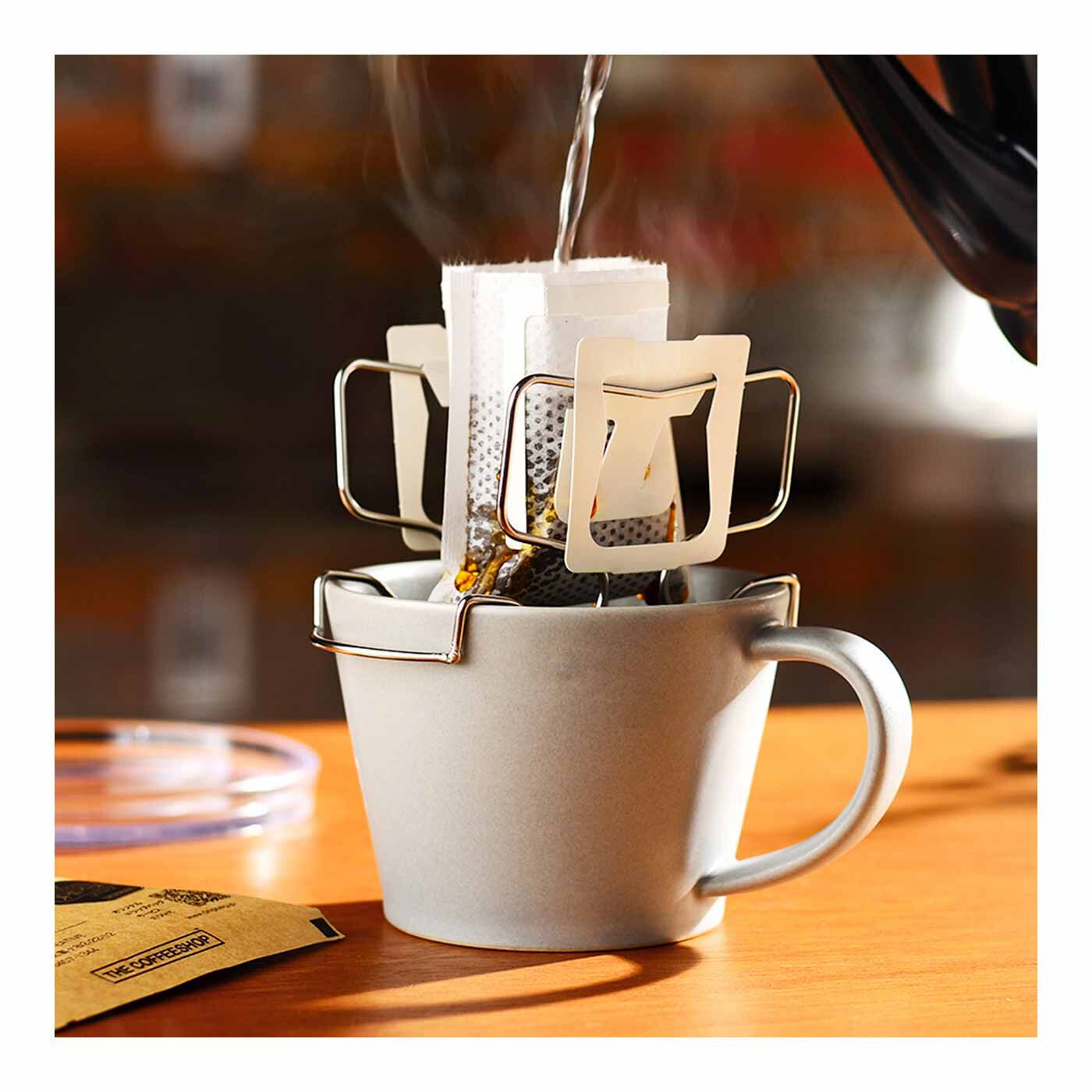 FELISSIMO PARTNERS|注ぐ量がよくわかる カップの上で注ぐ コーヒードリップバッグホルダー