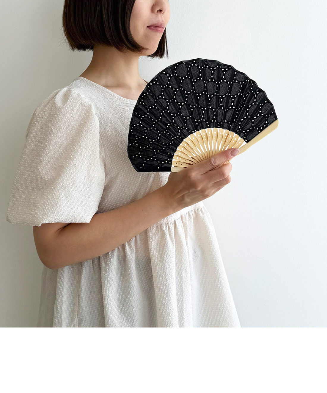 FELISSIMO PARTNERS|コットンカットレースが涼しげな扇子