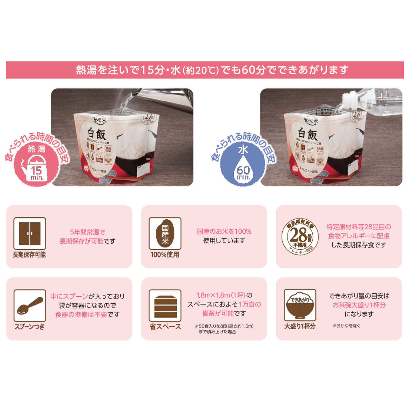 FELISSIMO PARTNERS|引き出しや本棚にスタンバイ　非常食安心セット　9食（3日分）入りの会