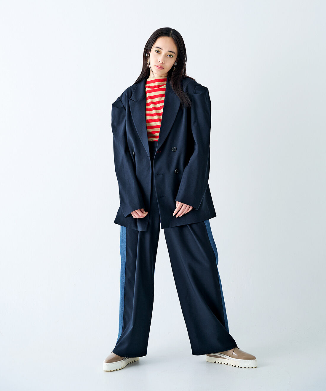 MEDE19F|MEDE19F　神戸ファッション美術館&times;MEDE19F ドッキングマリンパンツ〈ネイビー〉