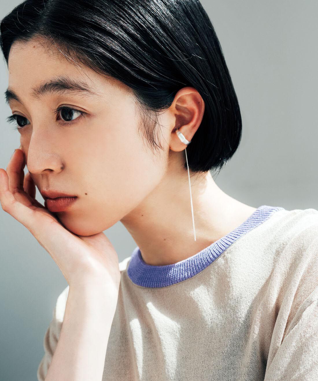 THREE FIFTY STANDARD［スリーフィフティースタンダード］ | シルバーカラーのイヤカフ〈片耳用〉　