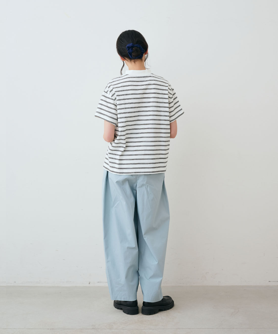 THREE FIFTY STANDARD|THREE FIFTY STANDARD　こだわりボーダーTシャツの会|モデル身長：163cm　着用サイズ：M