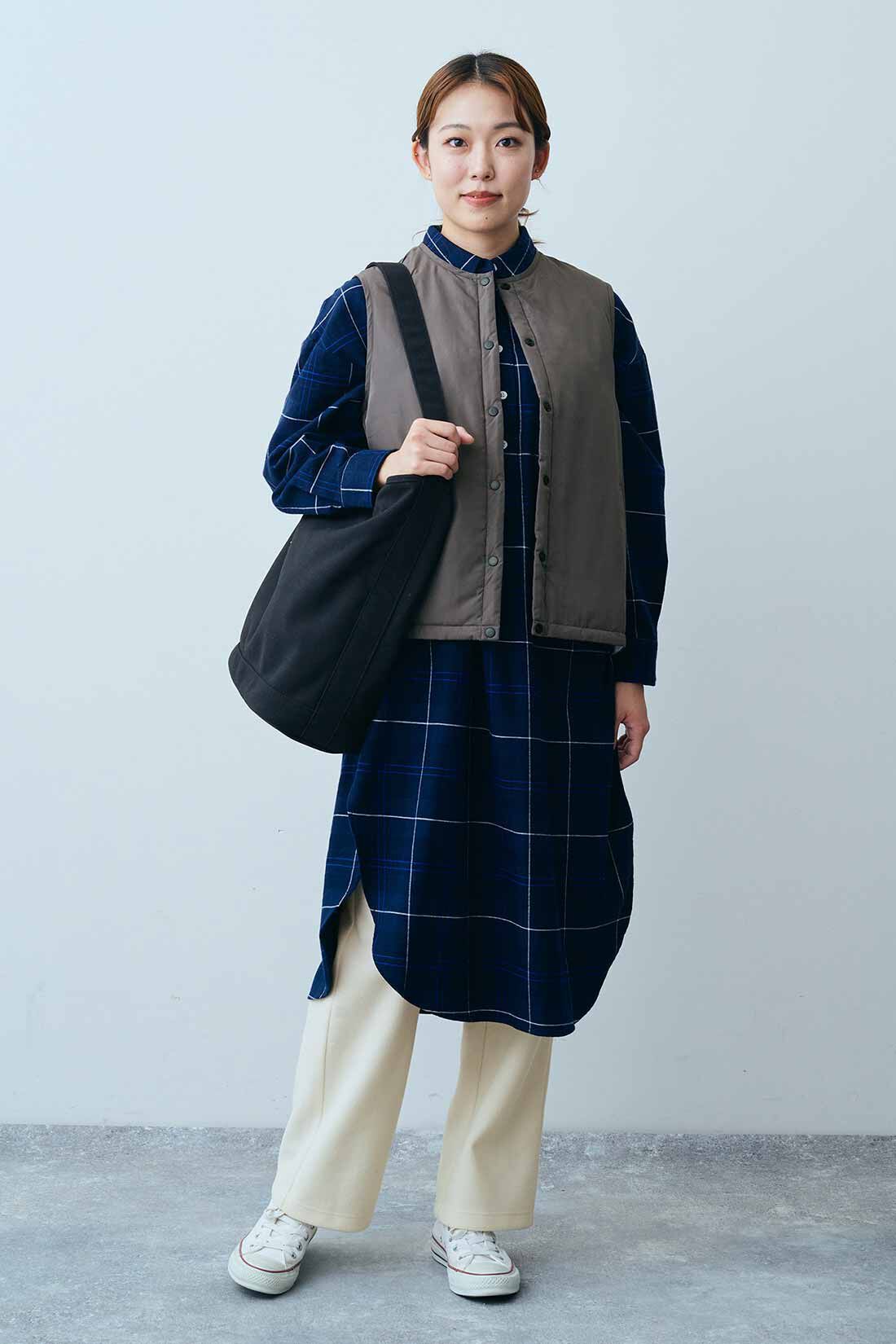 THREE FIFTY STANDARD|リバーシブル中わたベストＴＦＳのコーディネート