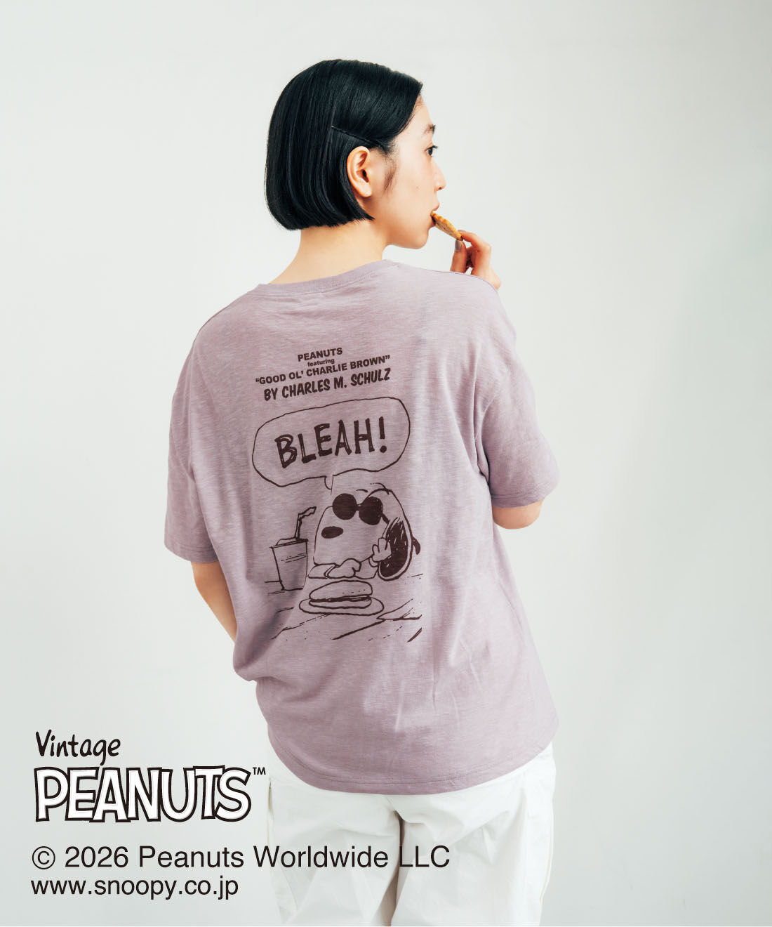 THREE FIFTY STANDARD | PEANUTS スヌーピー＆フレンズ リネン プリントTシャツ