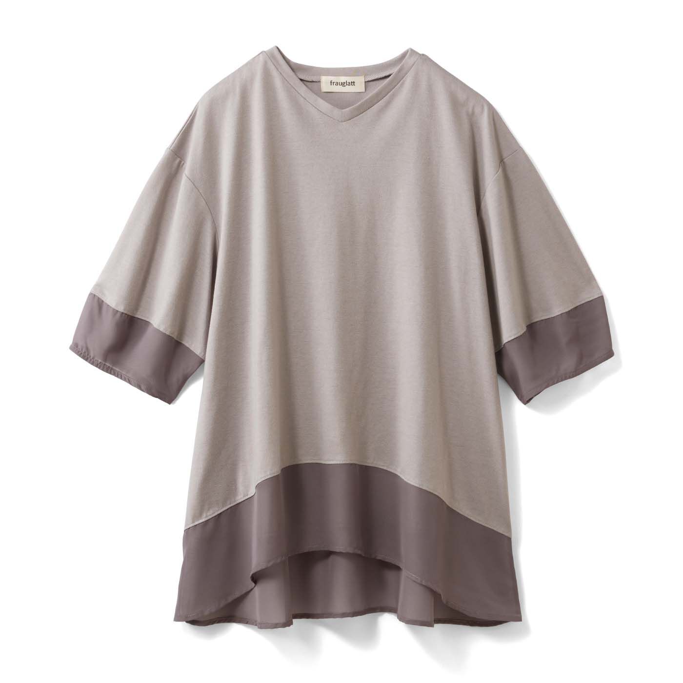 frauglatt | 透け感シフォンが上品きれいめロングトップス〈汗じみ対策〉