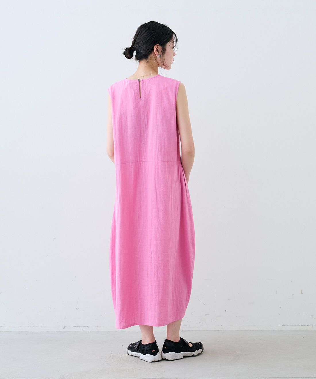 mensha!|mensha!　ガーゼでドレスアップ！ リネン混コクーンワンピース