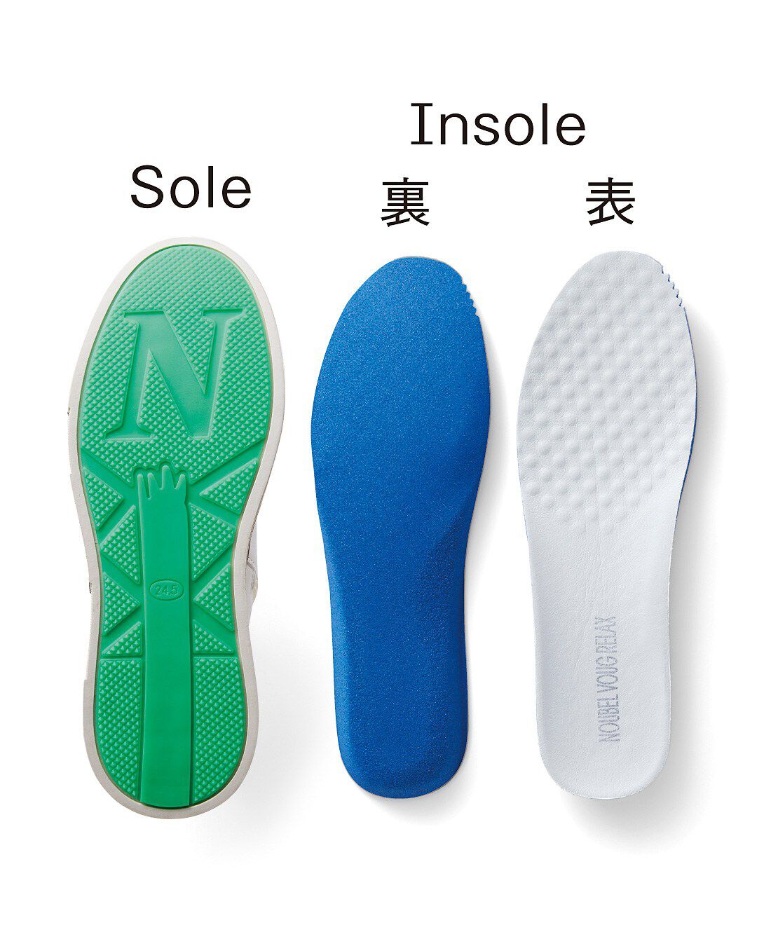 フェリシモの雑貨Kraso［クラソ］|履くだけでおしゃれ上級者に変身 大人のハイカットスニーカー〈ホワイト〉|ソールは気分もアガる、鮮やかなグリーン。クッション性の高いインソールで履き心地もしっかりサポート。