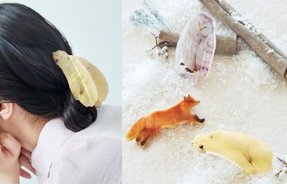 いっしょ買い：旭山動物園・ボルネオの森応援商品　ラミプリュス　絵本から飛びだしたような動物たちのヘアクリップの会